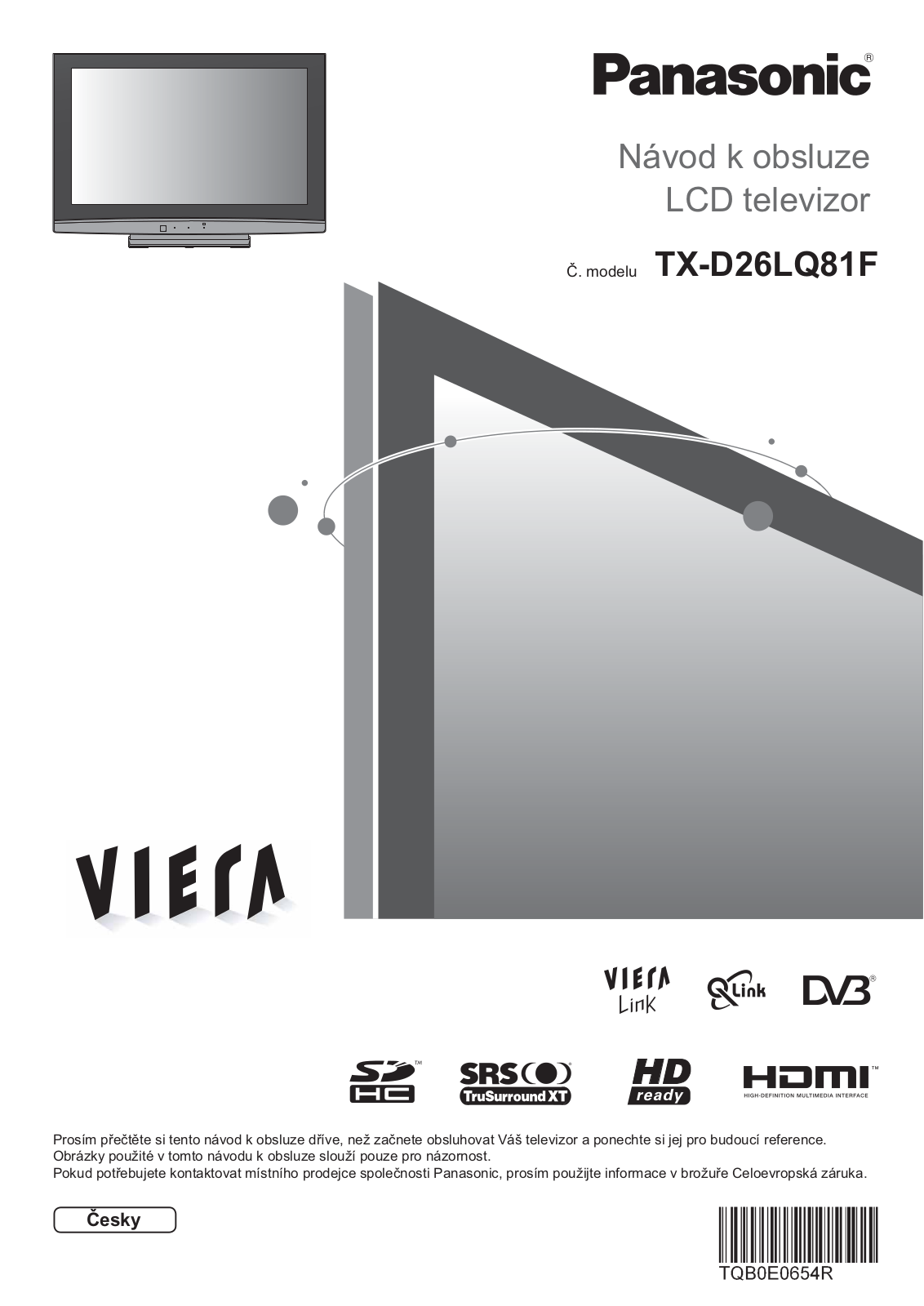 PANASONIC TX-D26LQ81F User Manual