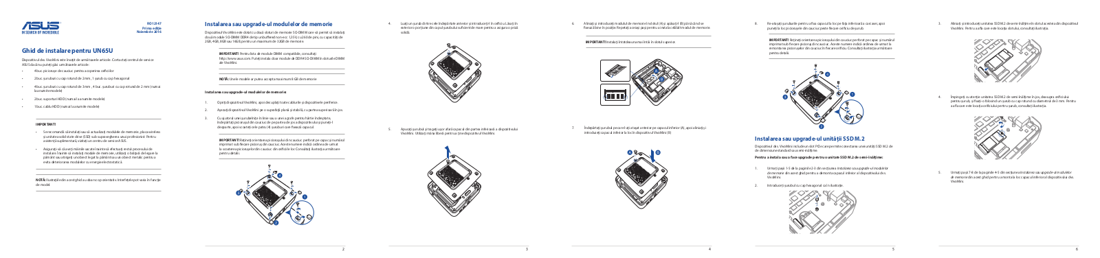 Asus UN65U Installation Guide