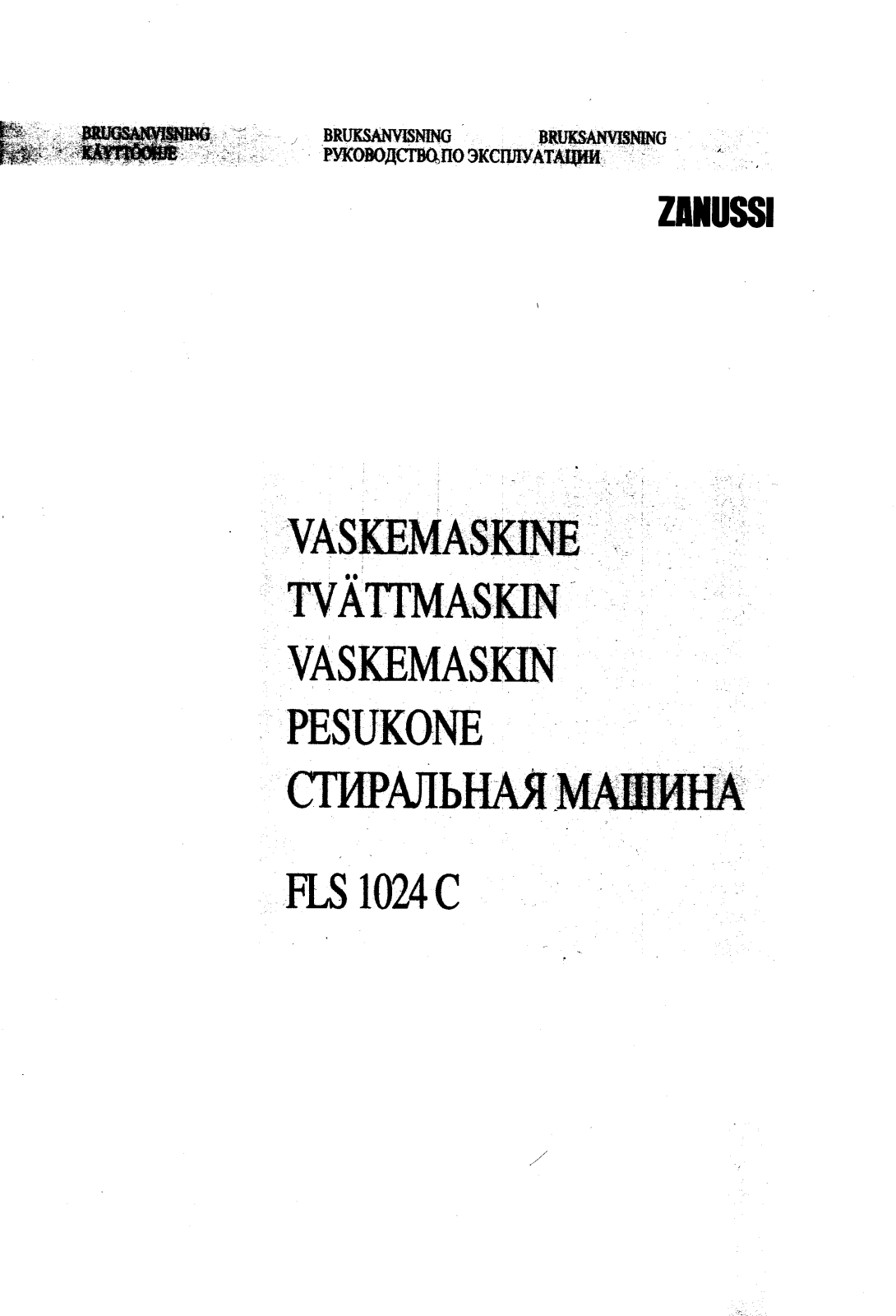 Zanussi FLS 1024 C User Manual