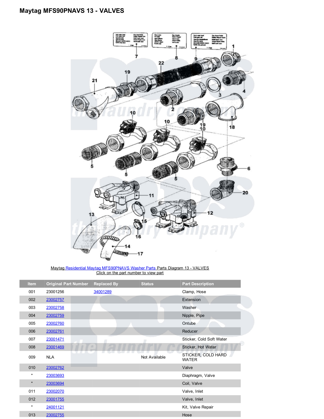 Maytag MFS90PNAVS Parts Diagram