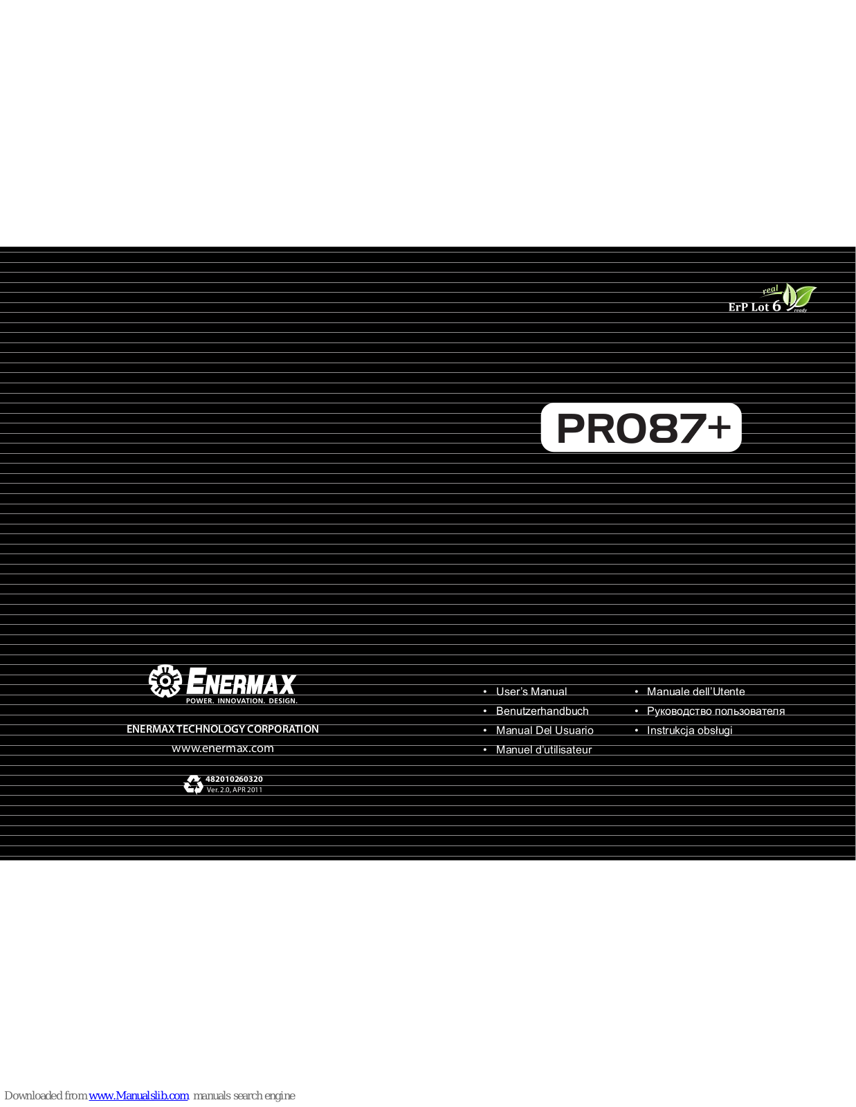 ENERMAX PRO87+, EPG500AWT, EPG600AWT, EPG700AWT User Manual - ManualMachine.com