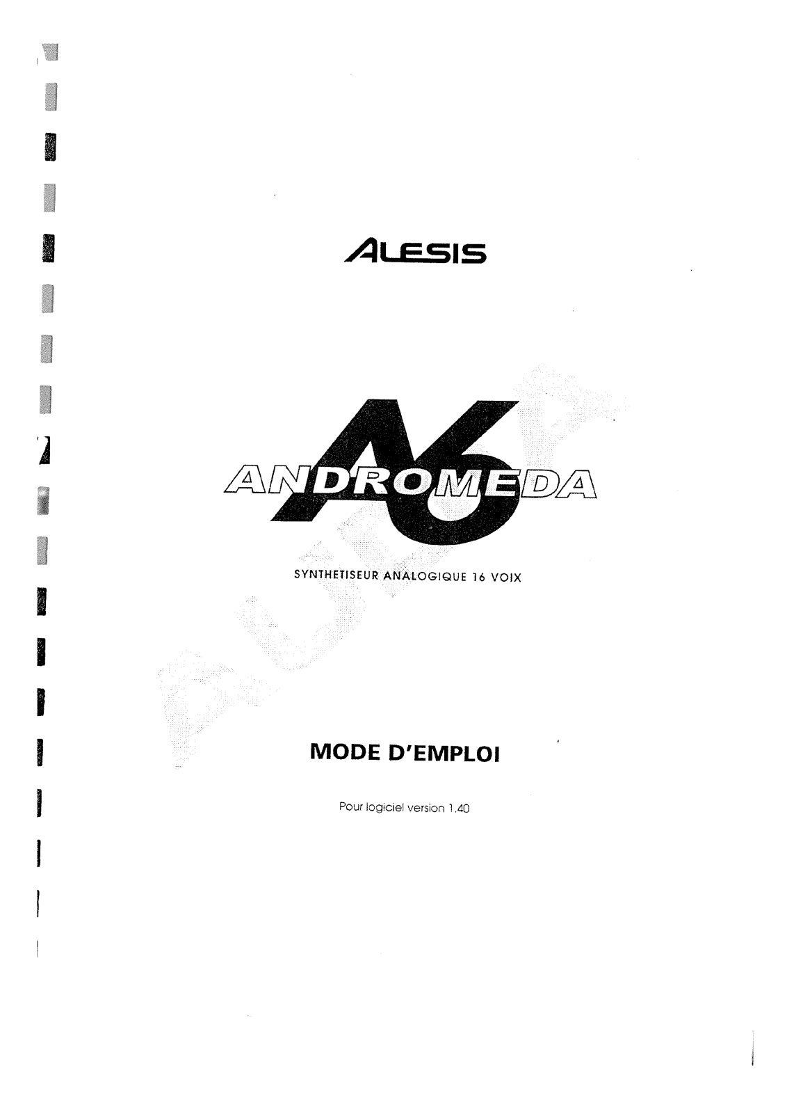 ALESIS ANDROMEDA A6 User Manual