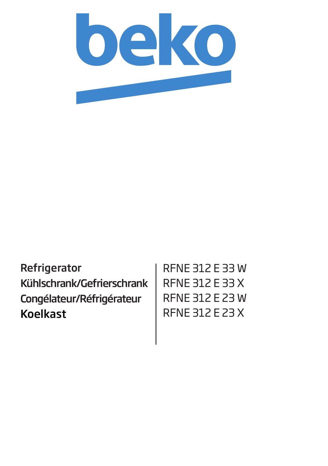 BEKO RFNE312E33WN User Manual