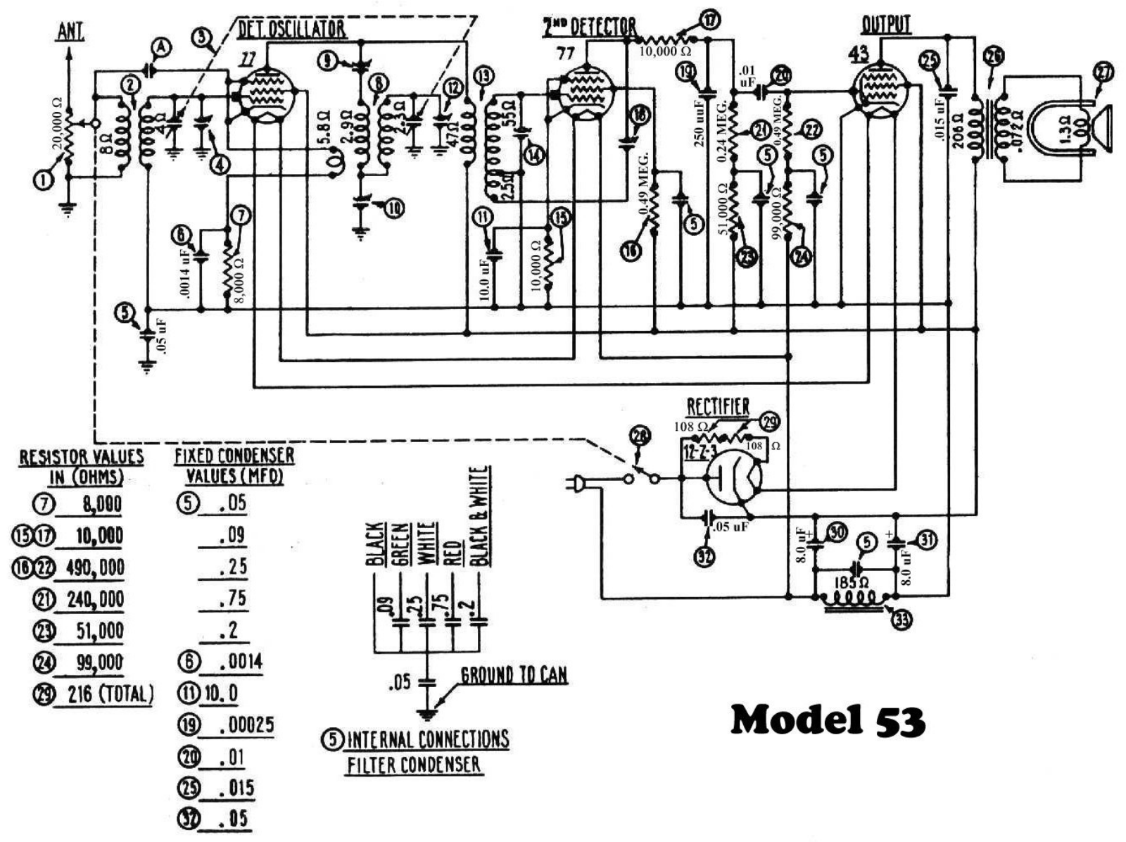 Philco 53 schematic