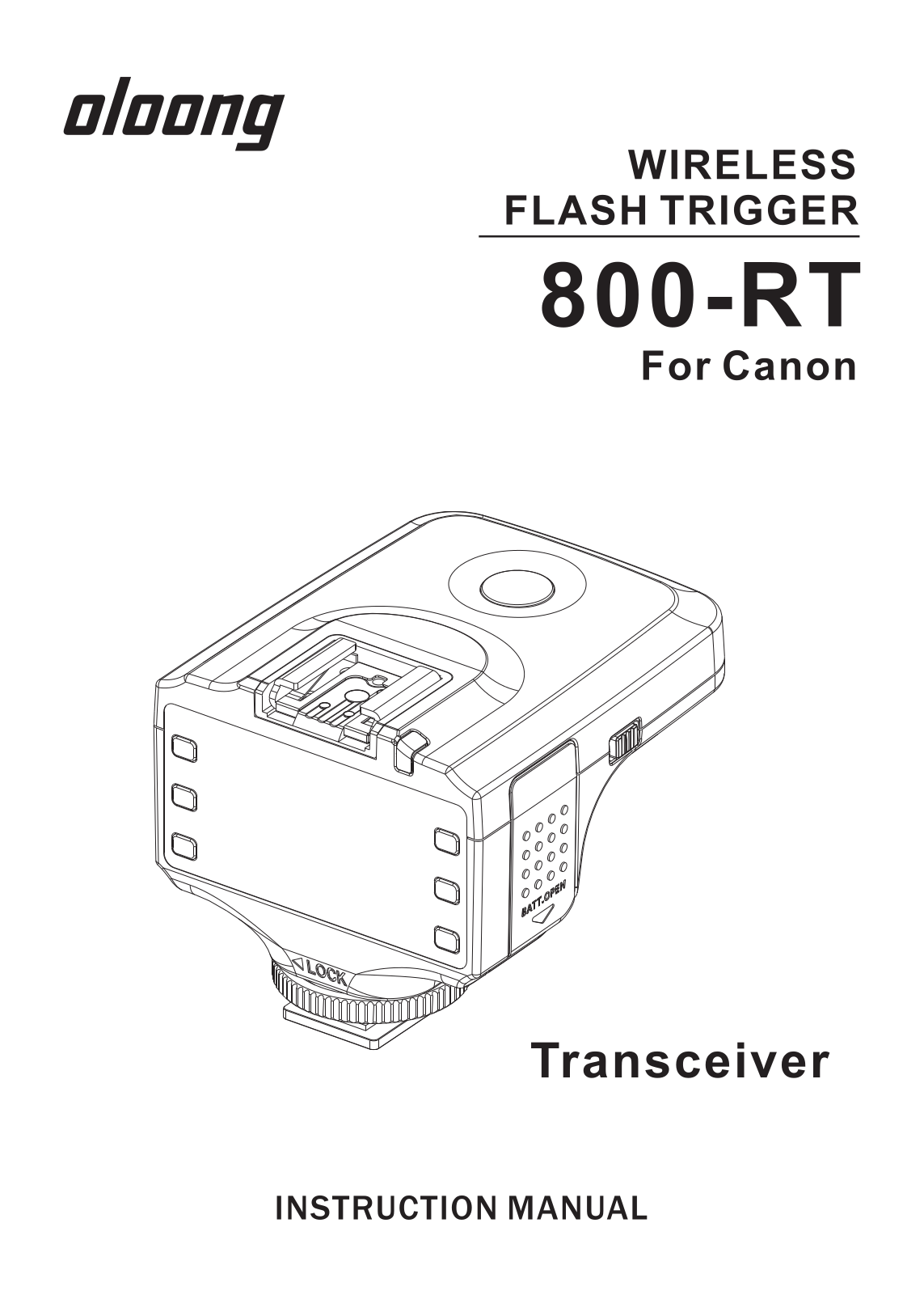 Oloong 800-RT User Manual