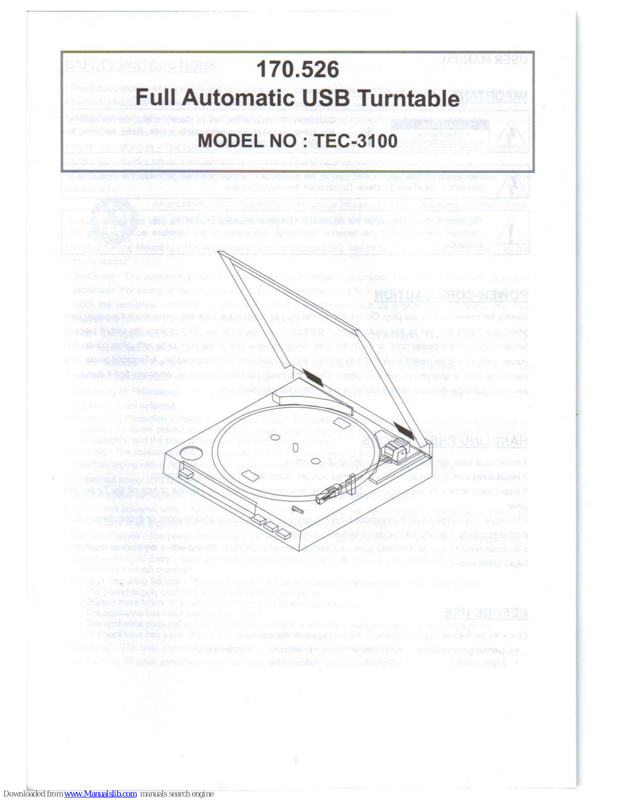 Skytec TEC-3100 User Manual