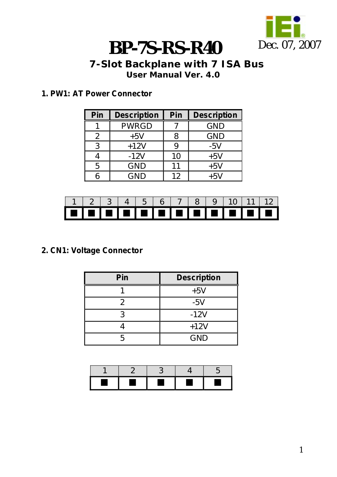 IEI Integration BP-7S-RS User Manual