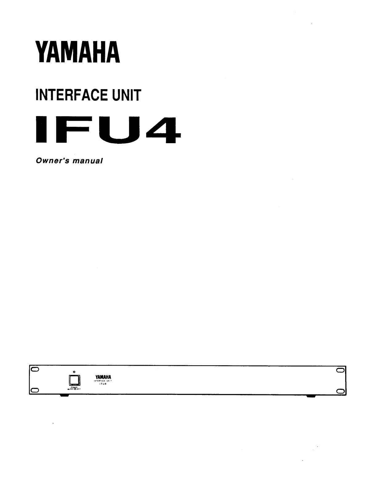 Yamaha IFU4 User Manual