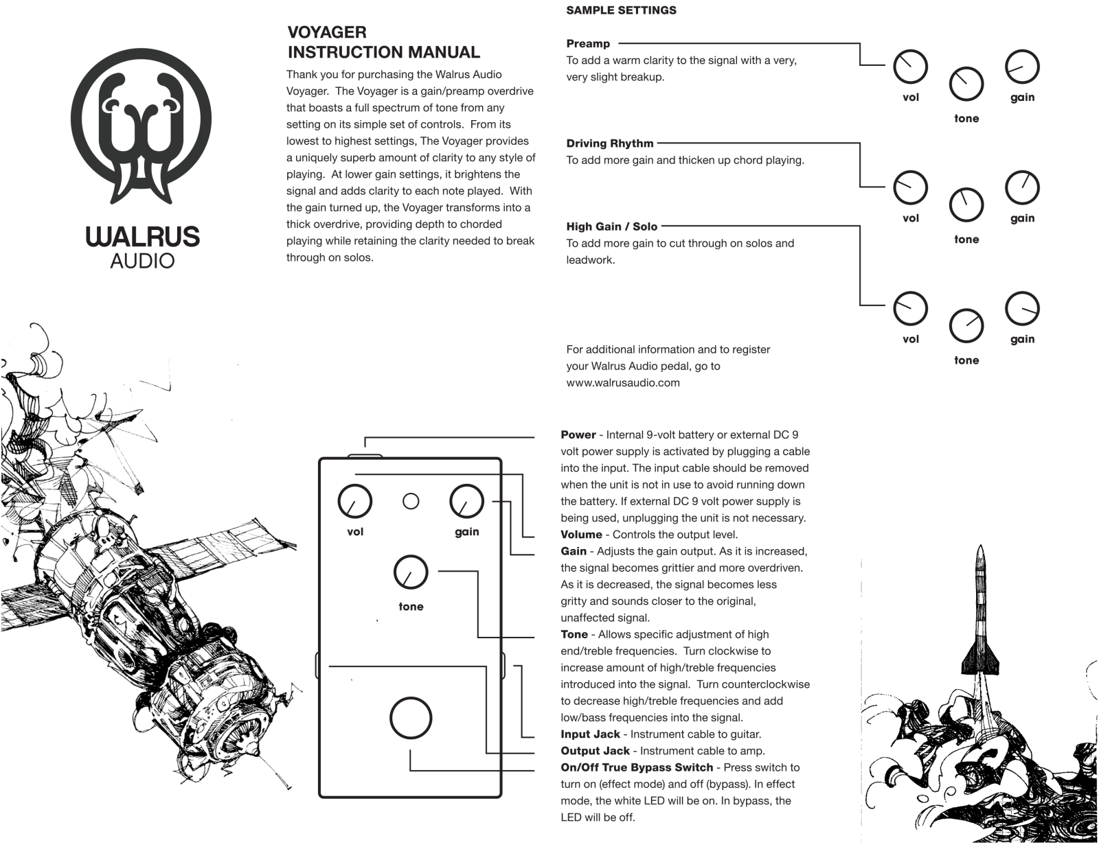 Walrus Audio Voyager Instruction Manual