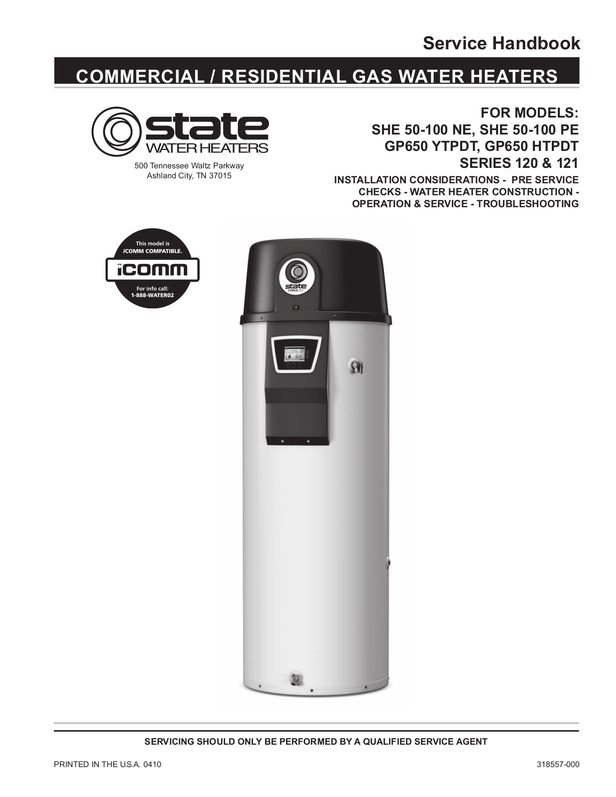 Statewaterheaters SHE50-100PE User Manual