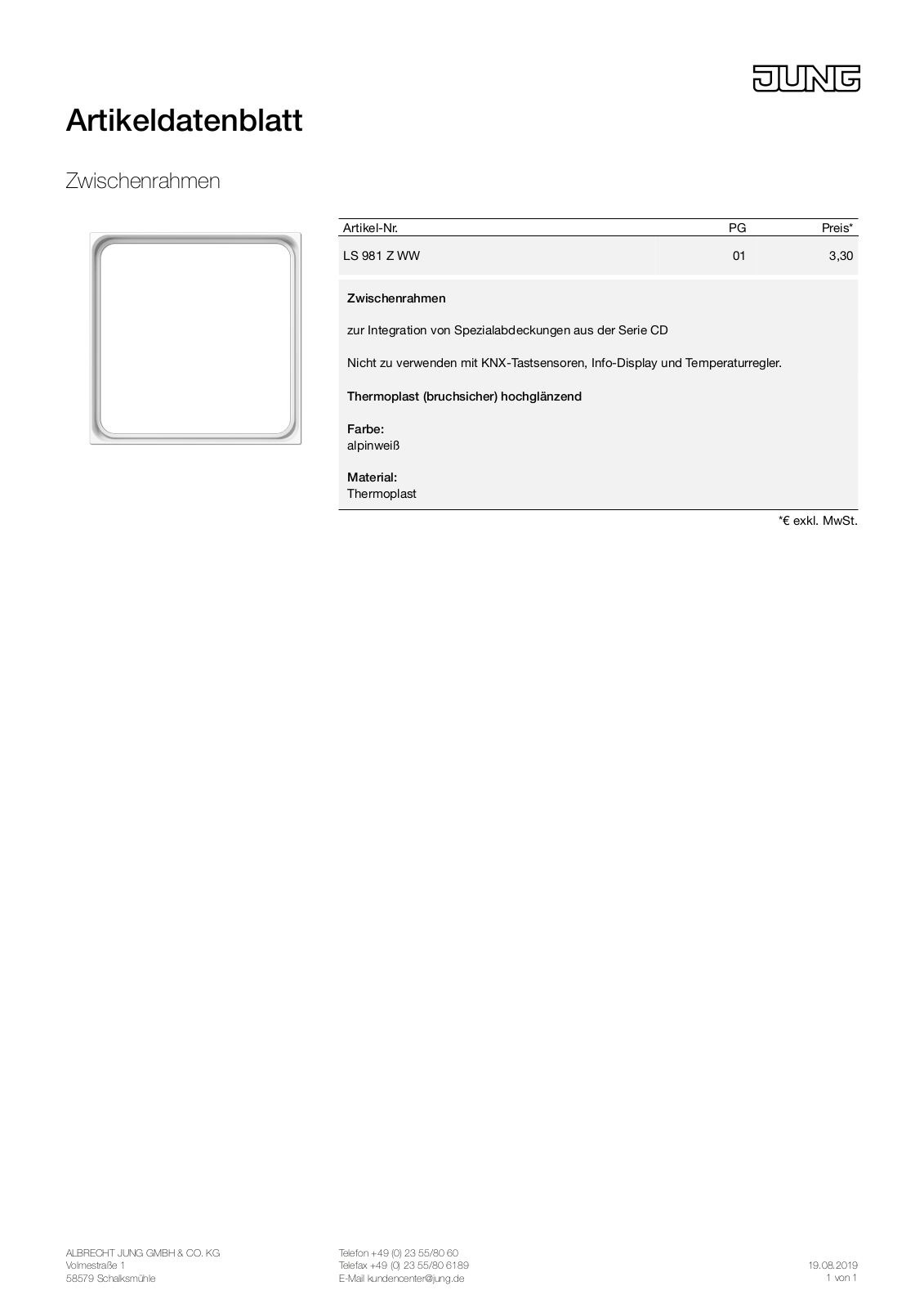 Jung LS 981 Z WW User Manual