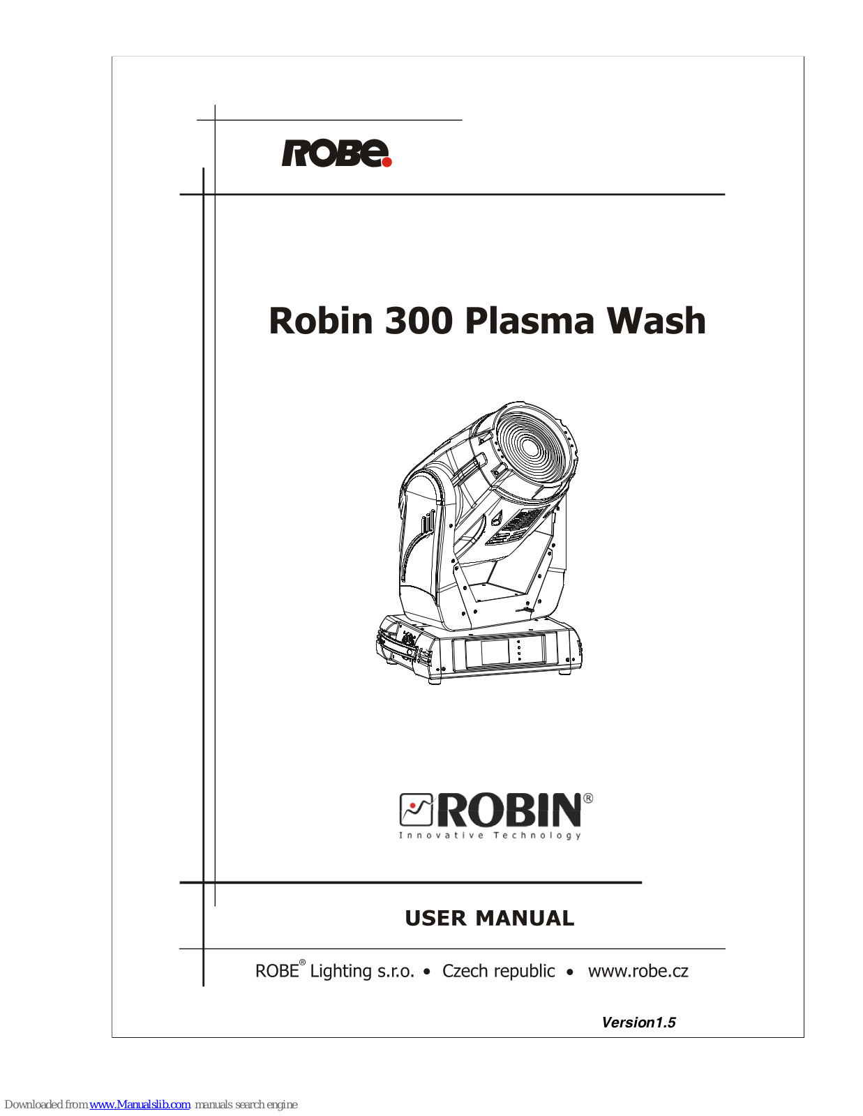 Robe Robin 300 Plasma Wash User Manual