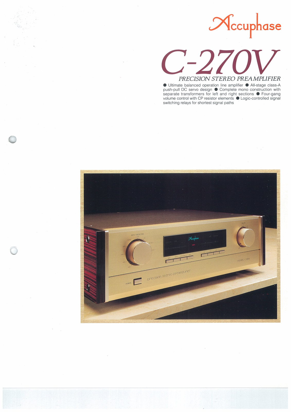 Accuphase C-270-V Brochure