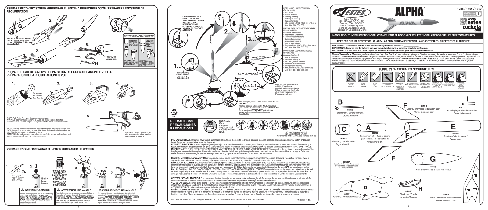 Estes Alpha, 1225, 1756, 1753 User guide - ManualMachine.com