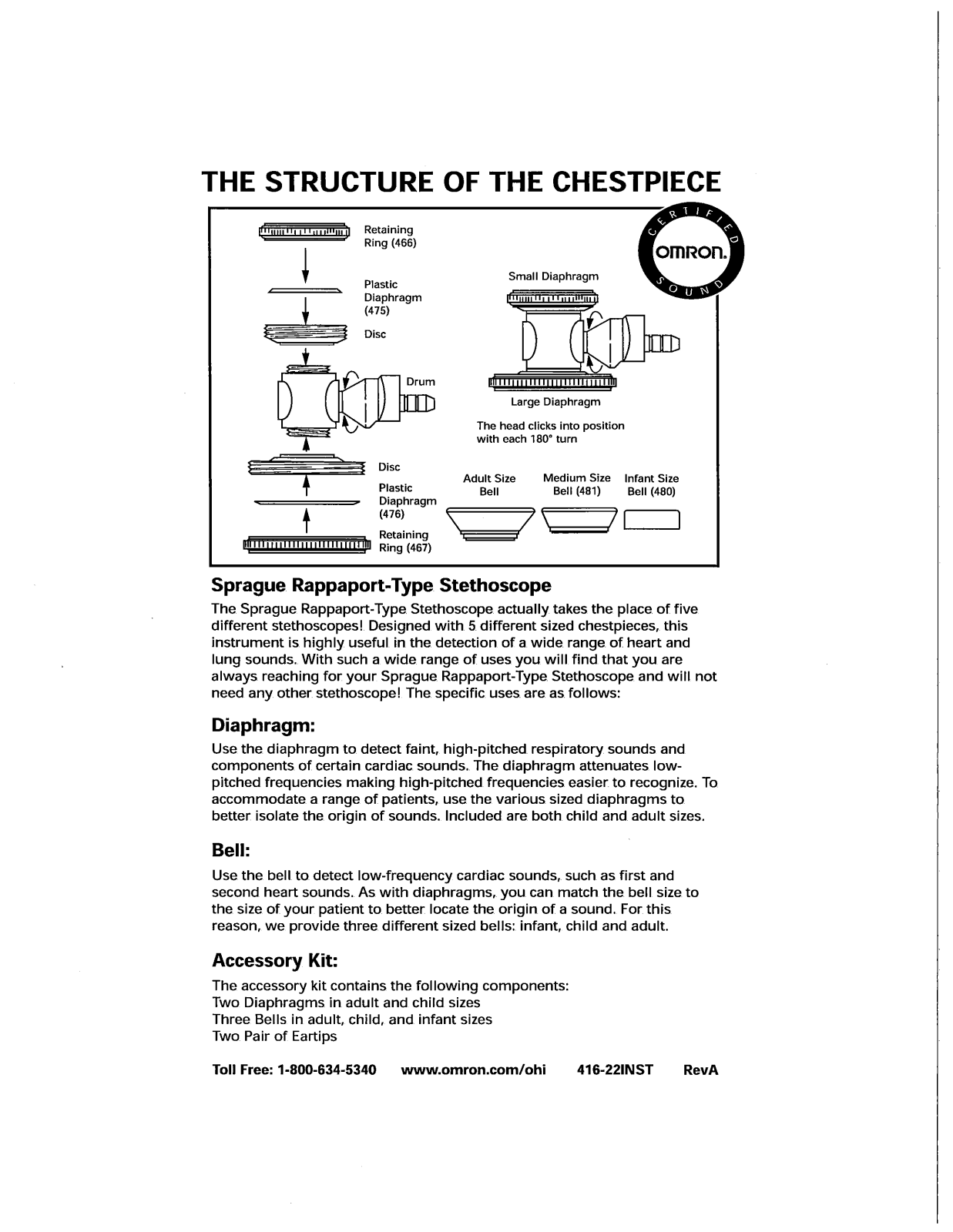 Omron 416-22 Owner's Manual