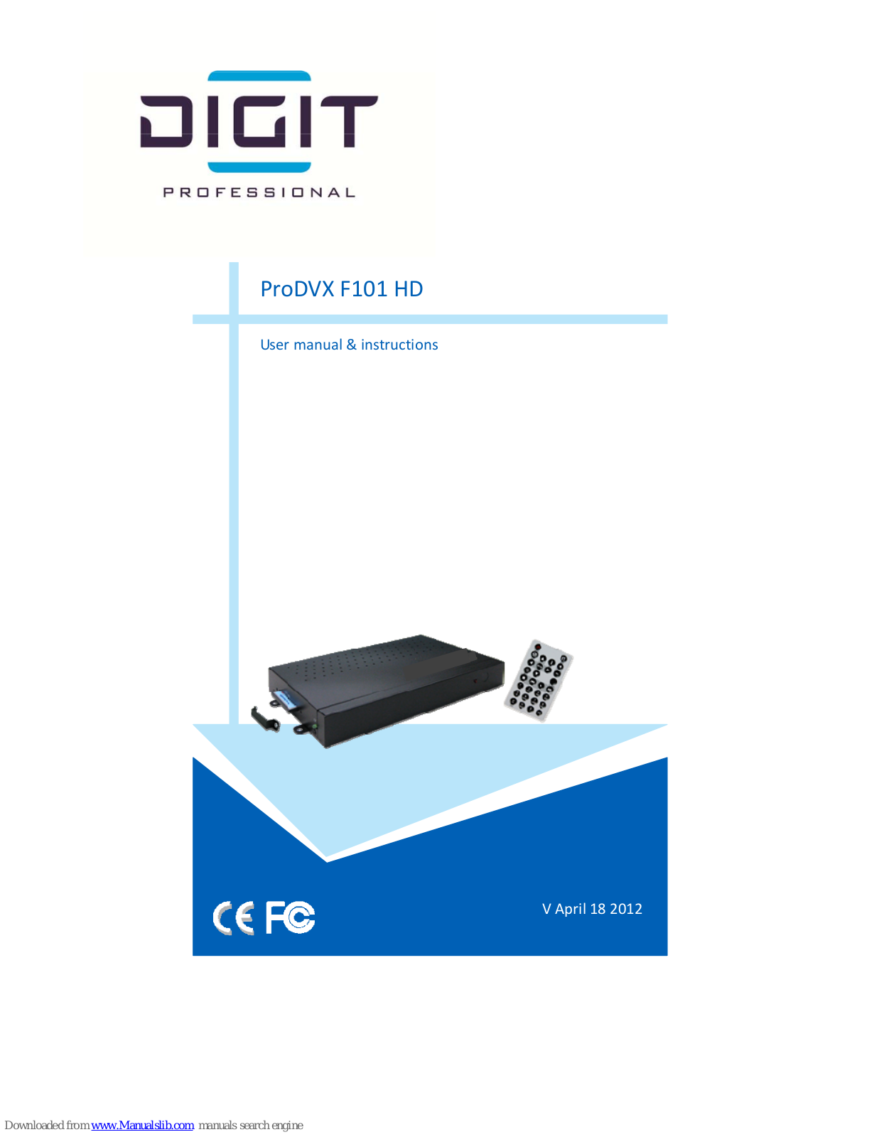 ProDVX F101 HD User Manual - ManualMachine.com