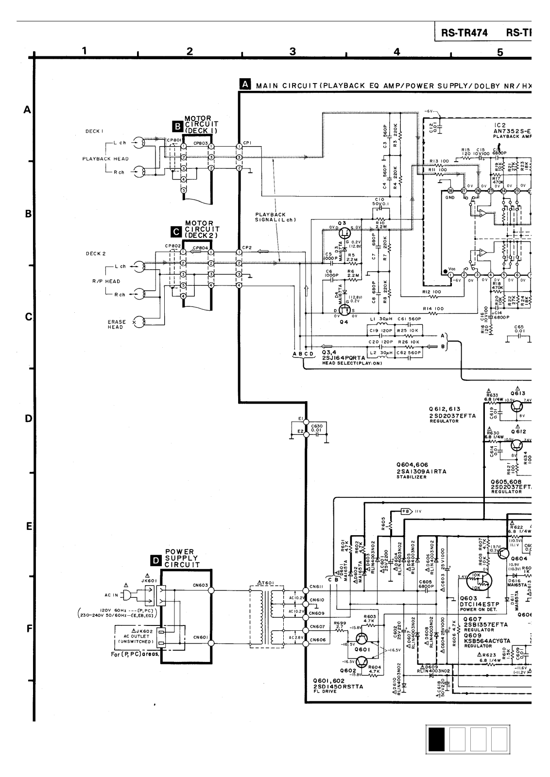 Technics RSTR-474 Schematic