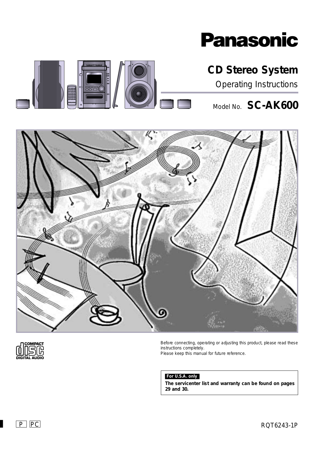 Panasonic SC-AK600 User Manual