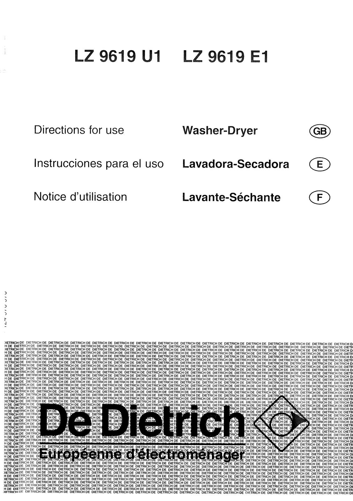 De dietrich LZ9619E1, LZ9619U1 User Manual