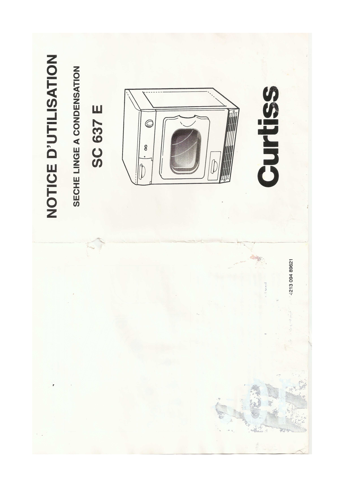 CURTISS SC637E User Manual