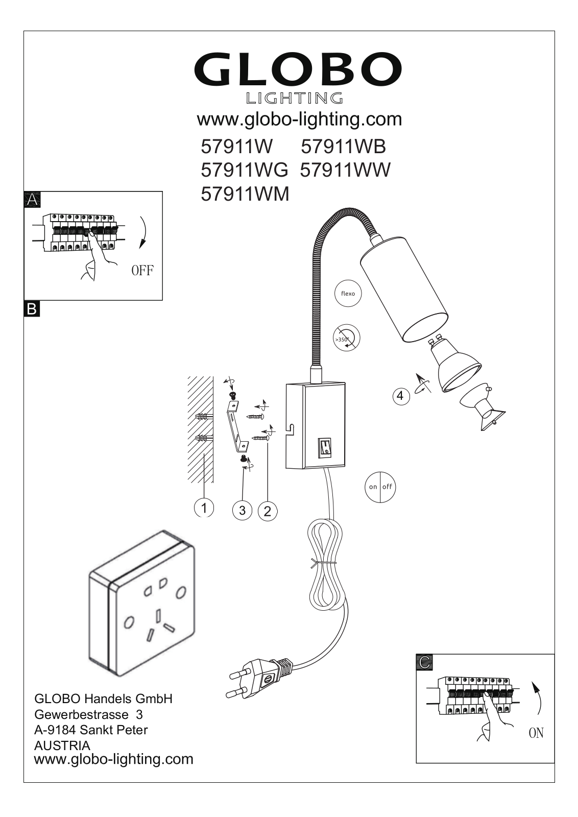 GLOBO 57911WG User guide - ManualMachine.com