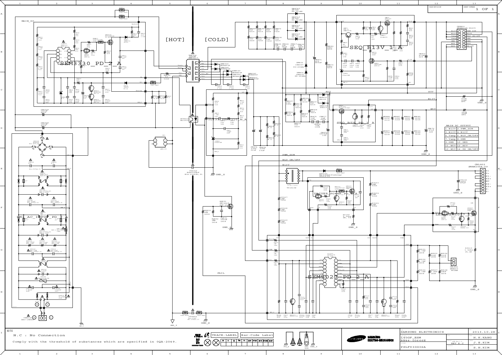Samsung BN44-00666E Schematic