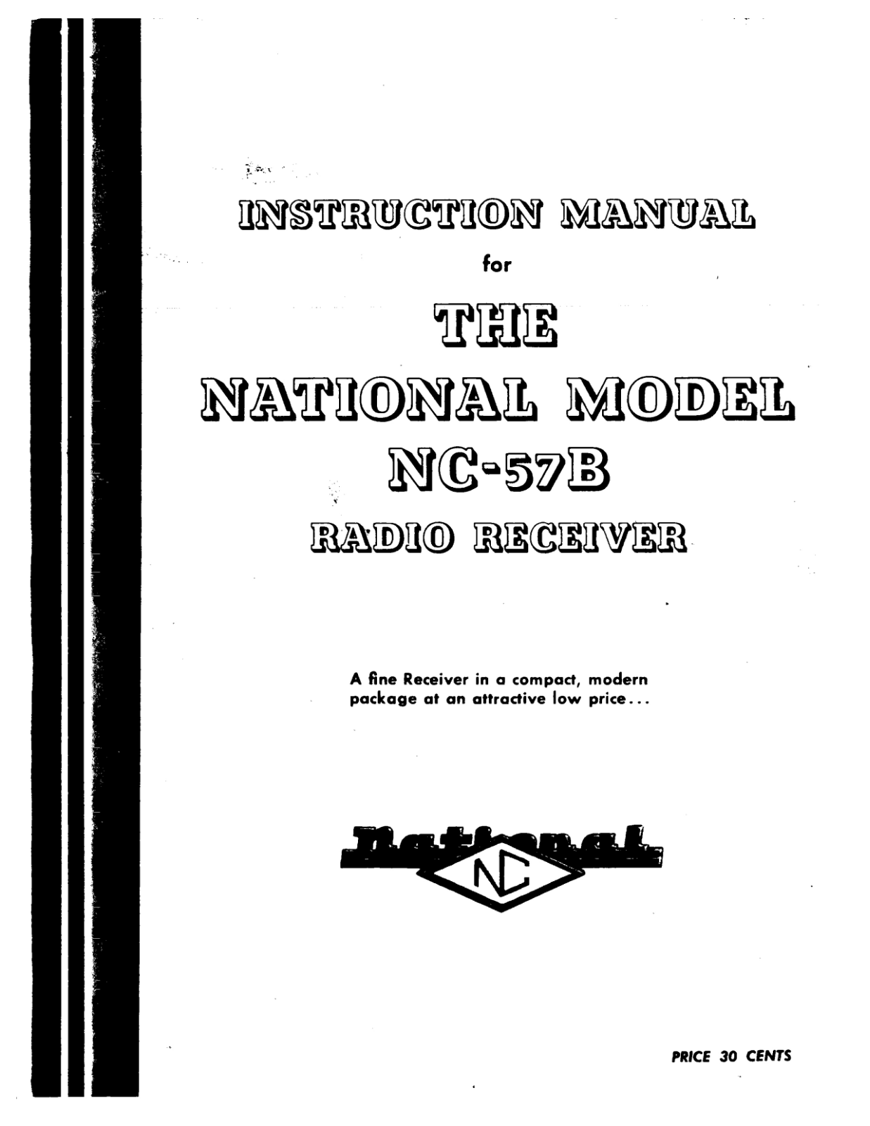 NATIONAL RADIO NC-57b User Manual