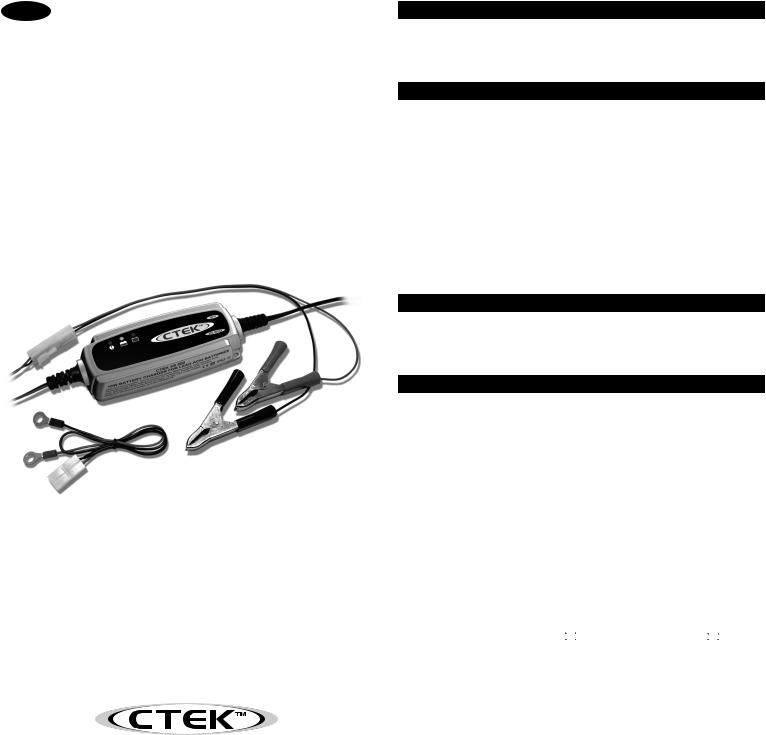 CTEK 1047, XS 800 User guide