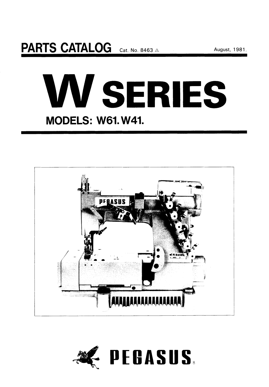 Pegasus W61, W41 Parts List