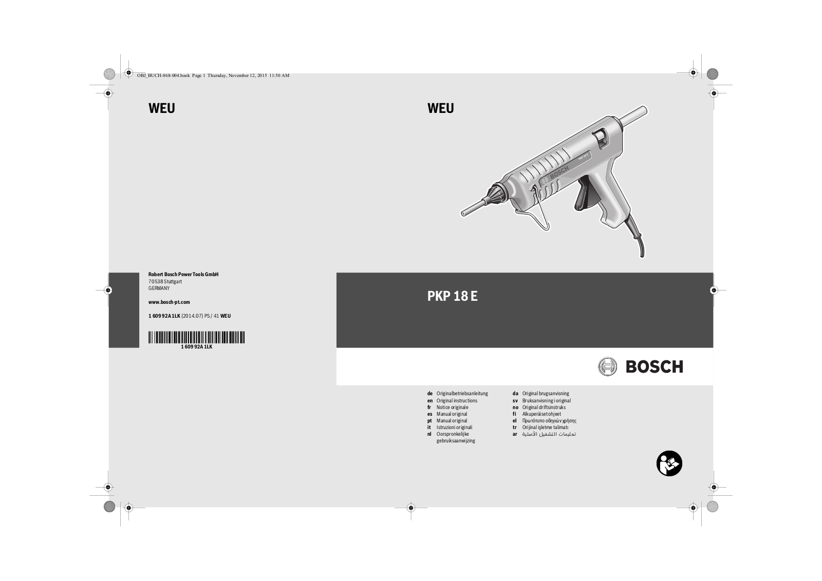 Bosch PKP 18E Service Manual