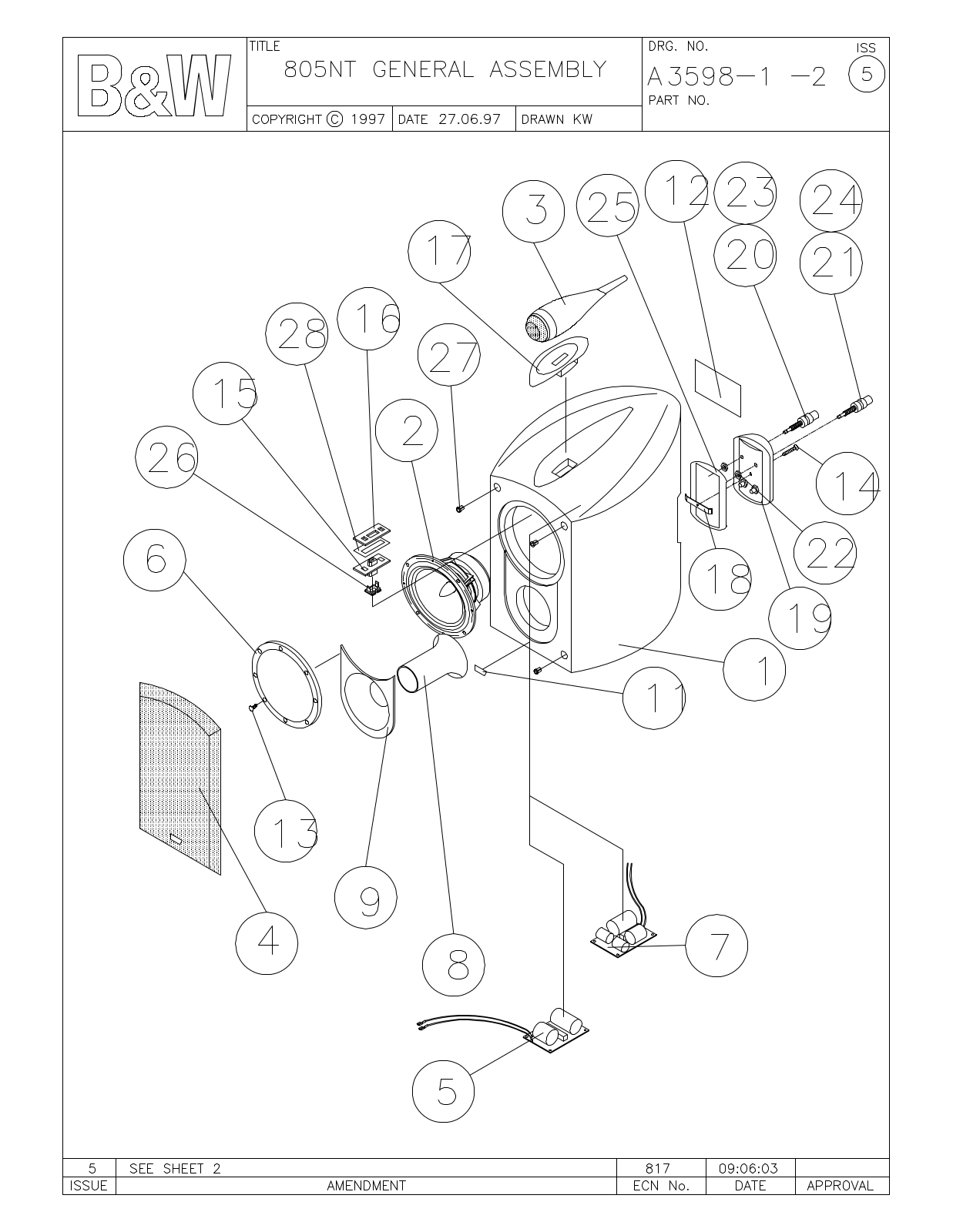 Bowers and Wilkins N-805 Service manual