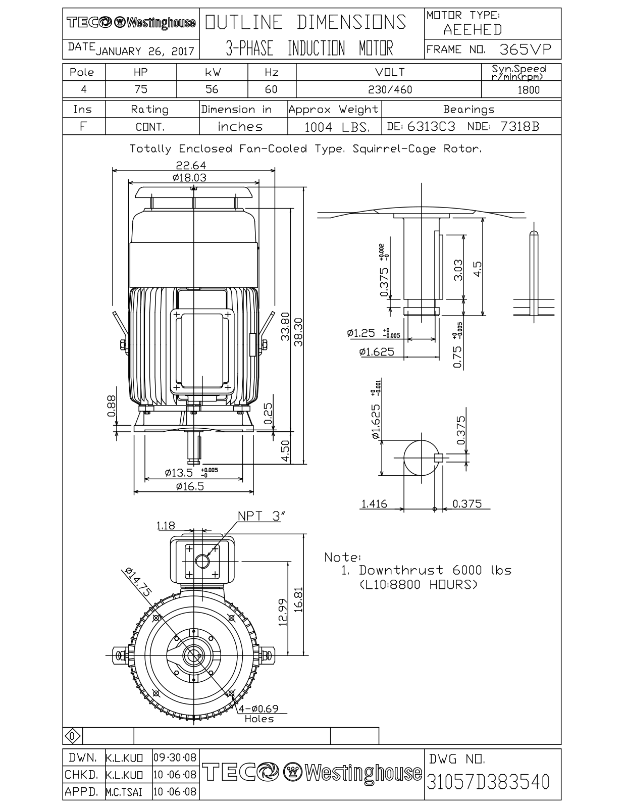 Datasheet VSTP0754 Reference Drawing (Teco) - ManualMachine.com