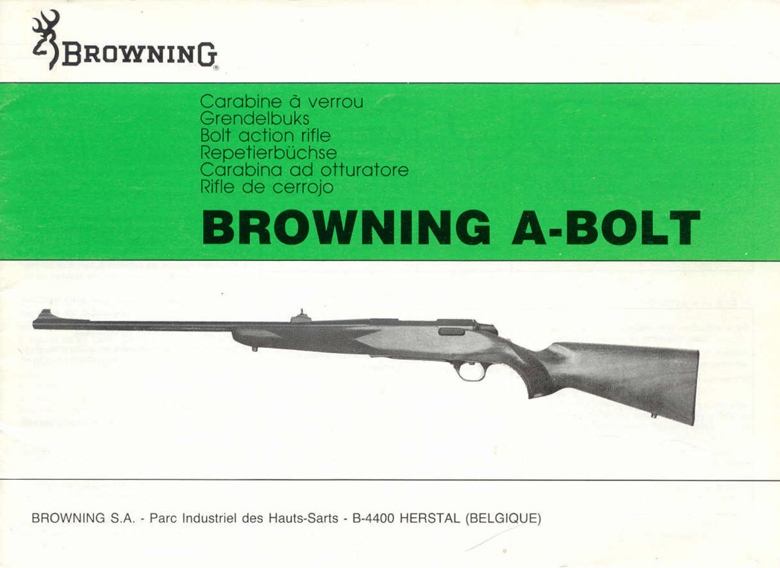 BROWNING A-BOLT User Manual