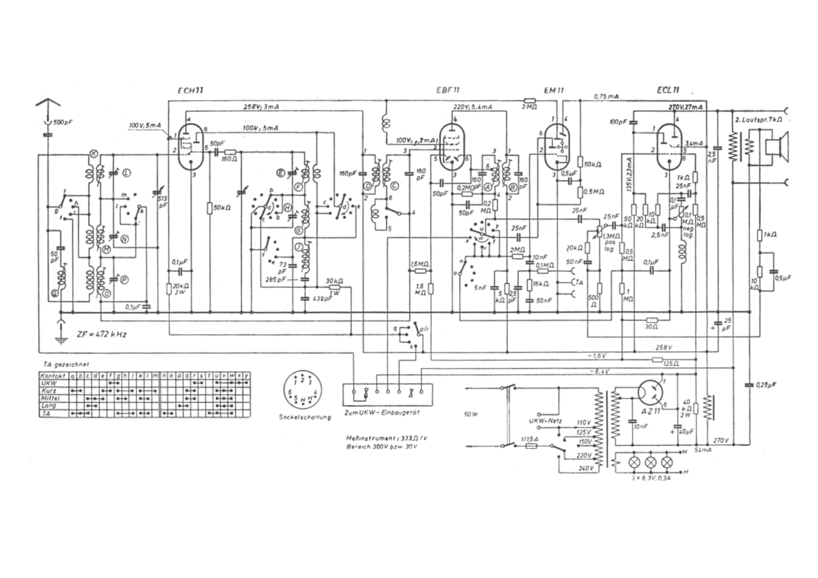 Telefunken Opus-9M65-WLK Schematic