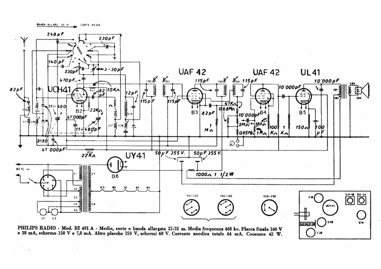 Philips bi491a schematic