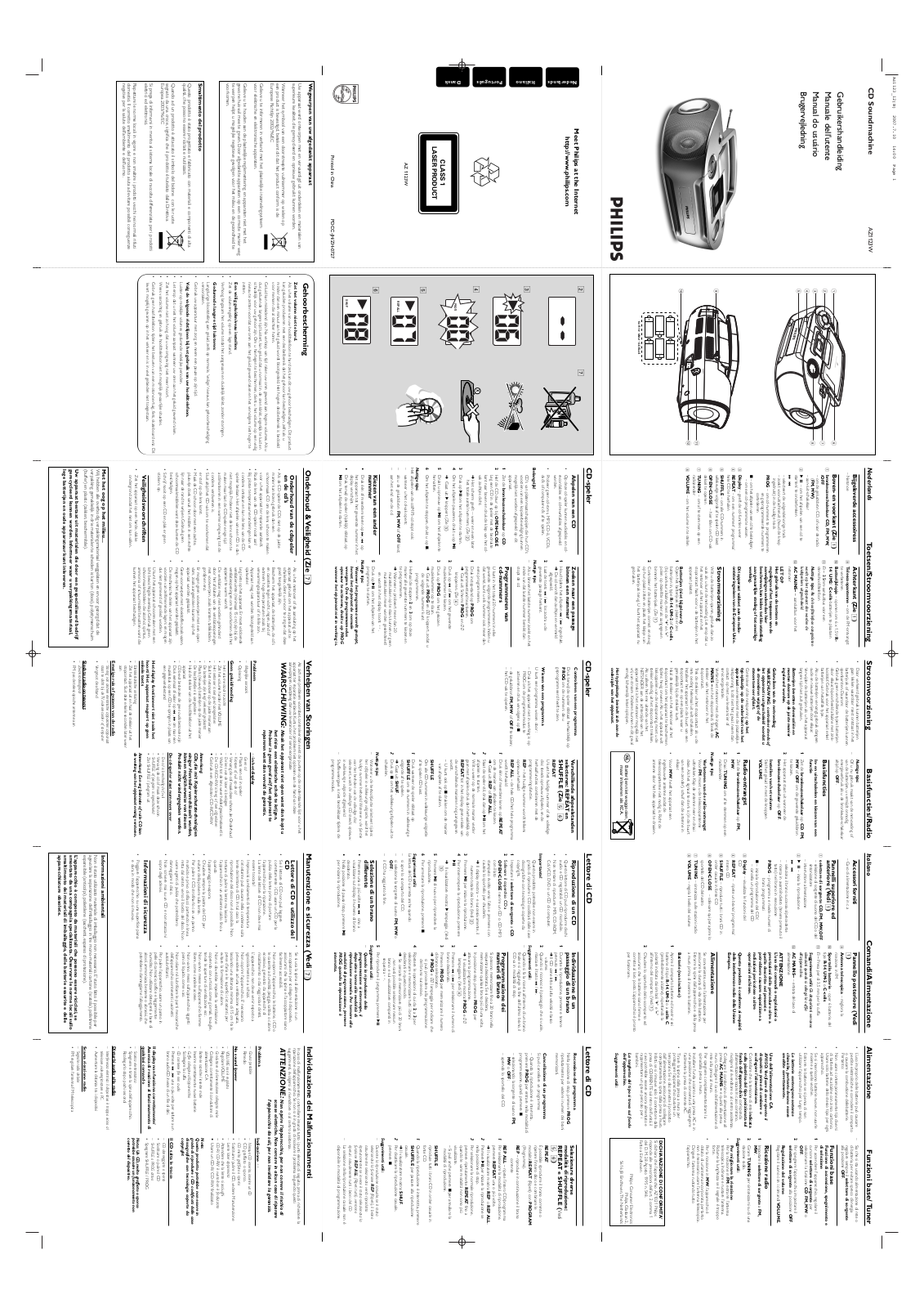 Philips AZ1123W User Manual