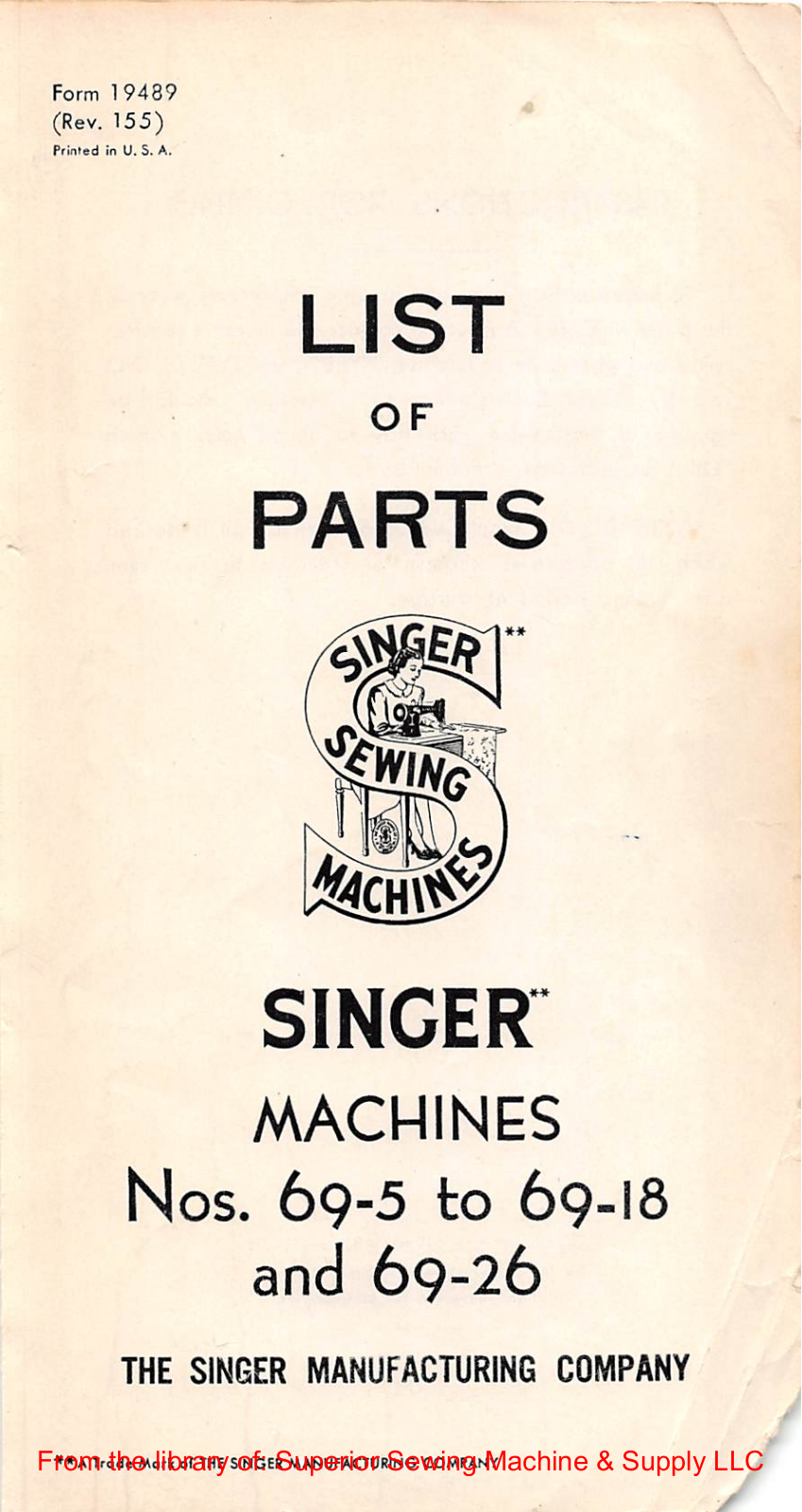 Singer 69-5, 69-6, 69-7, 69-8, 69-9 User Manual - ManualMachine.com