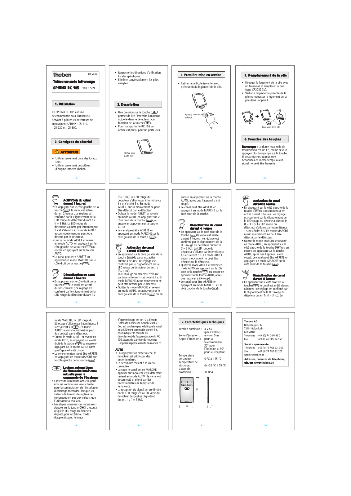 THEBEN SPHINX RC 105 User Manual