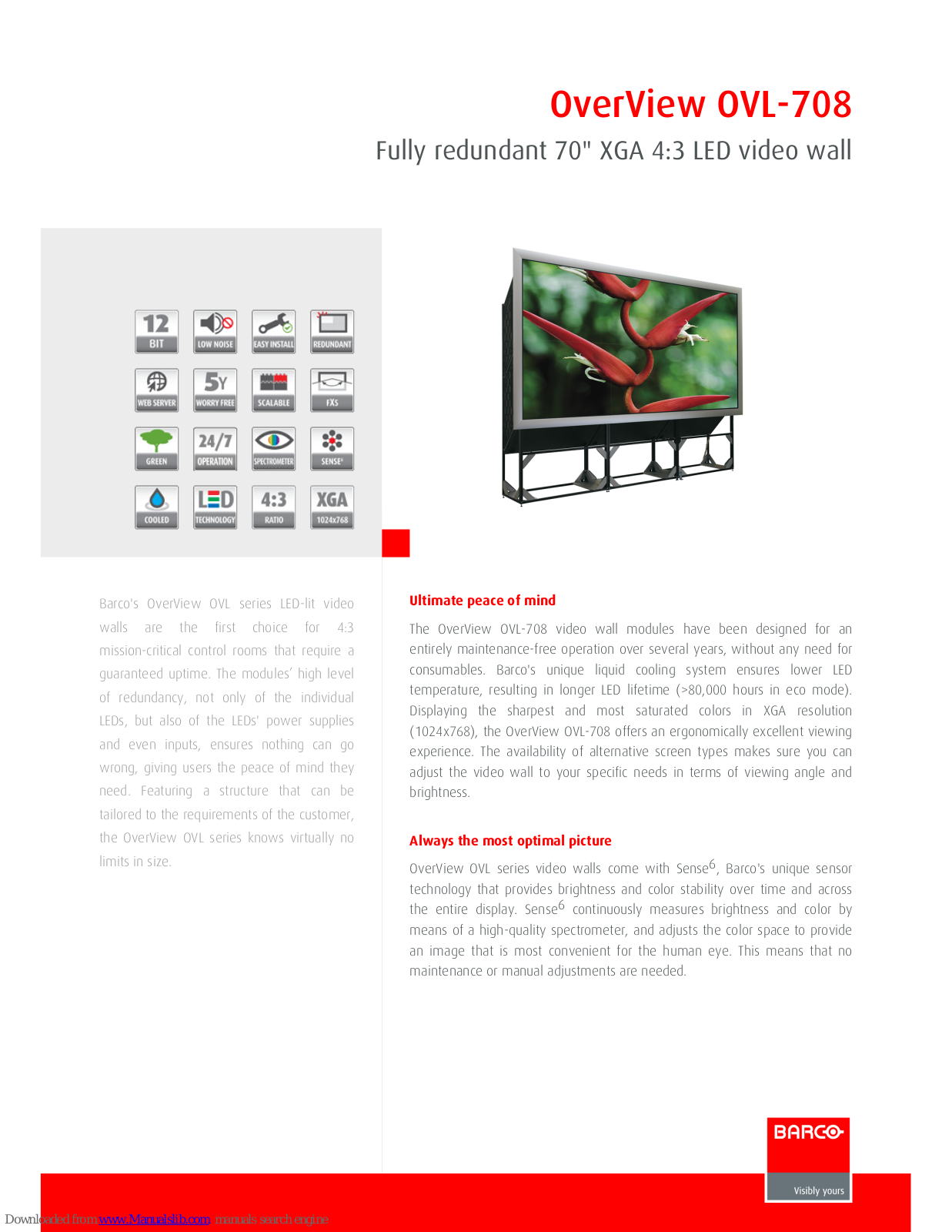 Barco OverView OVL­708 Brochure & Specs - ManualMachine.com