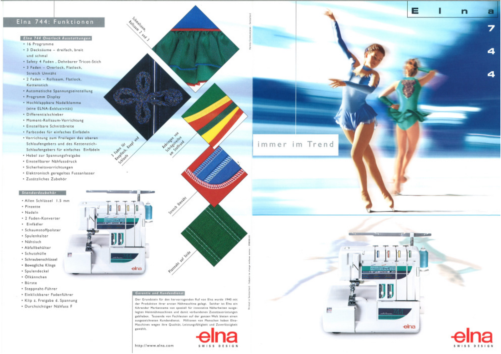 Elna 744 BROCHURE