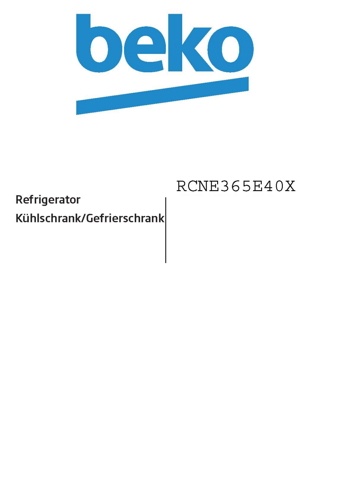 Beko RCNE365E40X User Manual