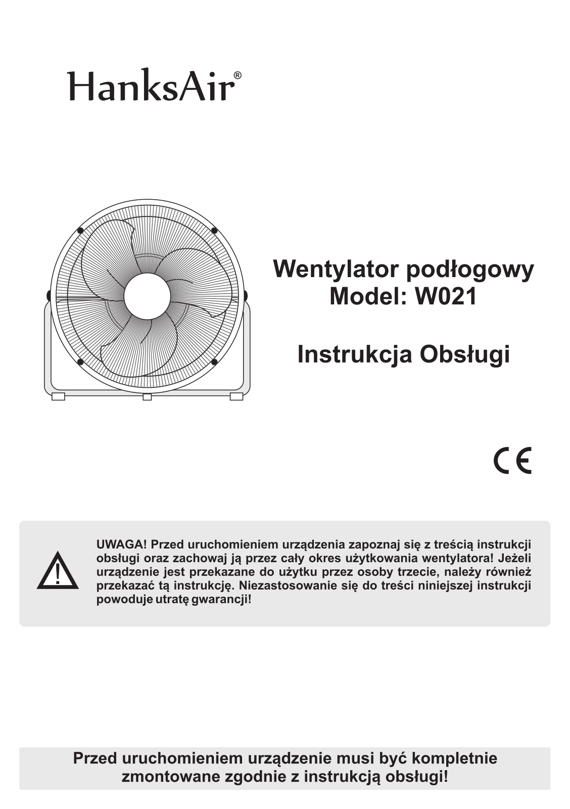 HANKSAIR W021 User guide - ManualMachine.com