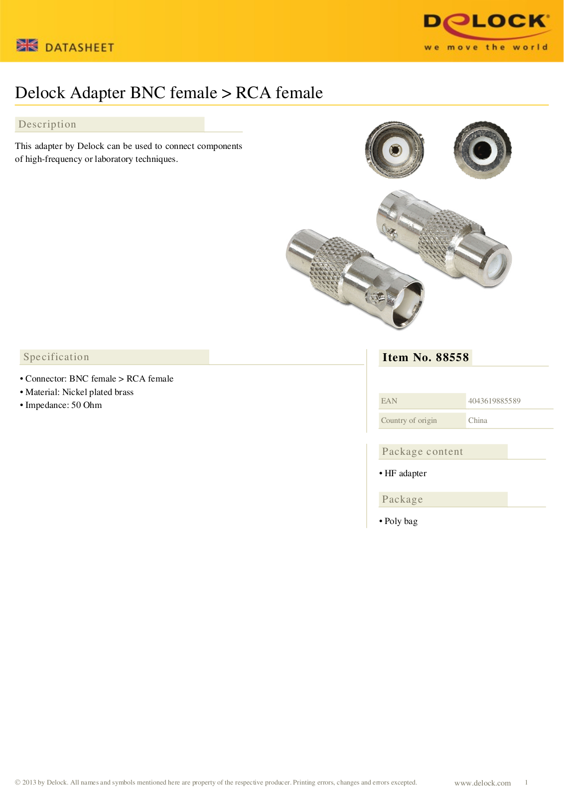 DeLOCK 88558 User Manual