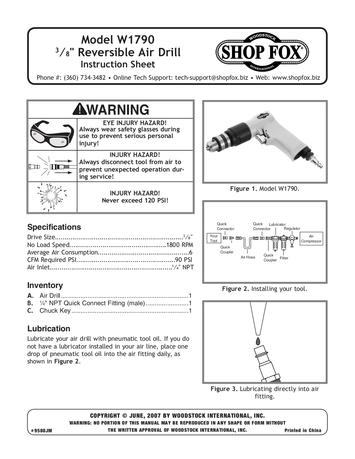 Shop fox W1790 User Manual