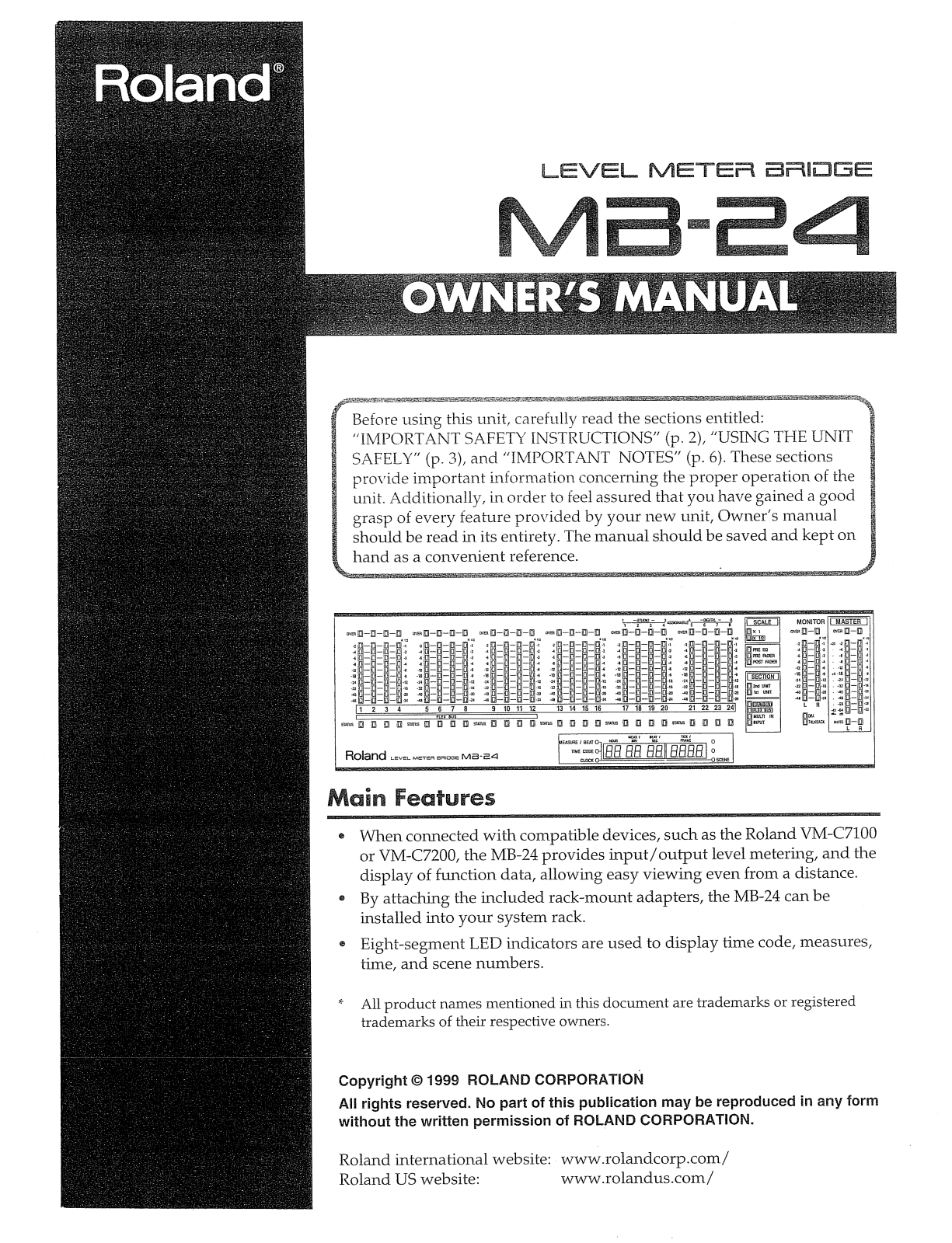 Roland Corporation MB-24 Owner's Manual