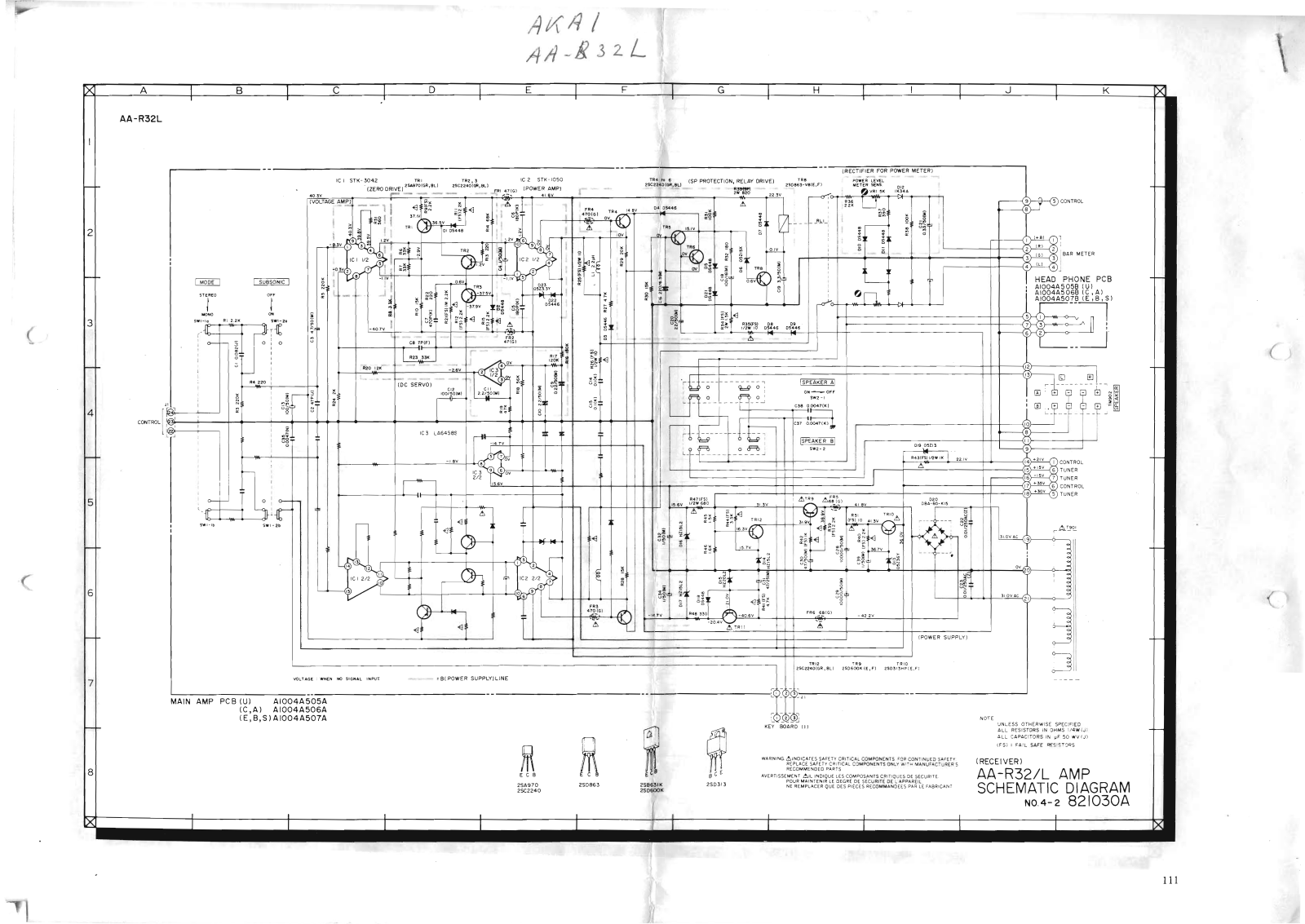 Akai AAR-32 Service manual