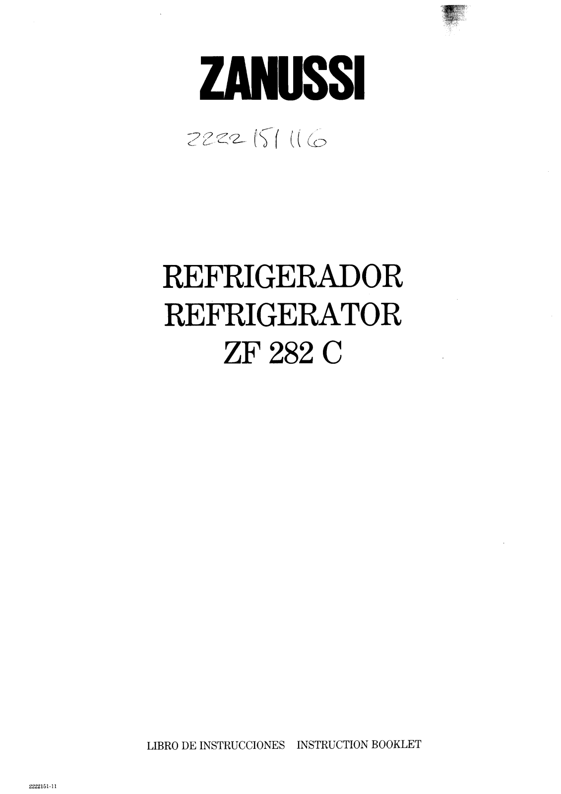 Zanussi ZF282C USER MANUAL