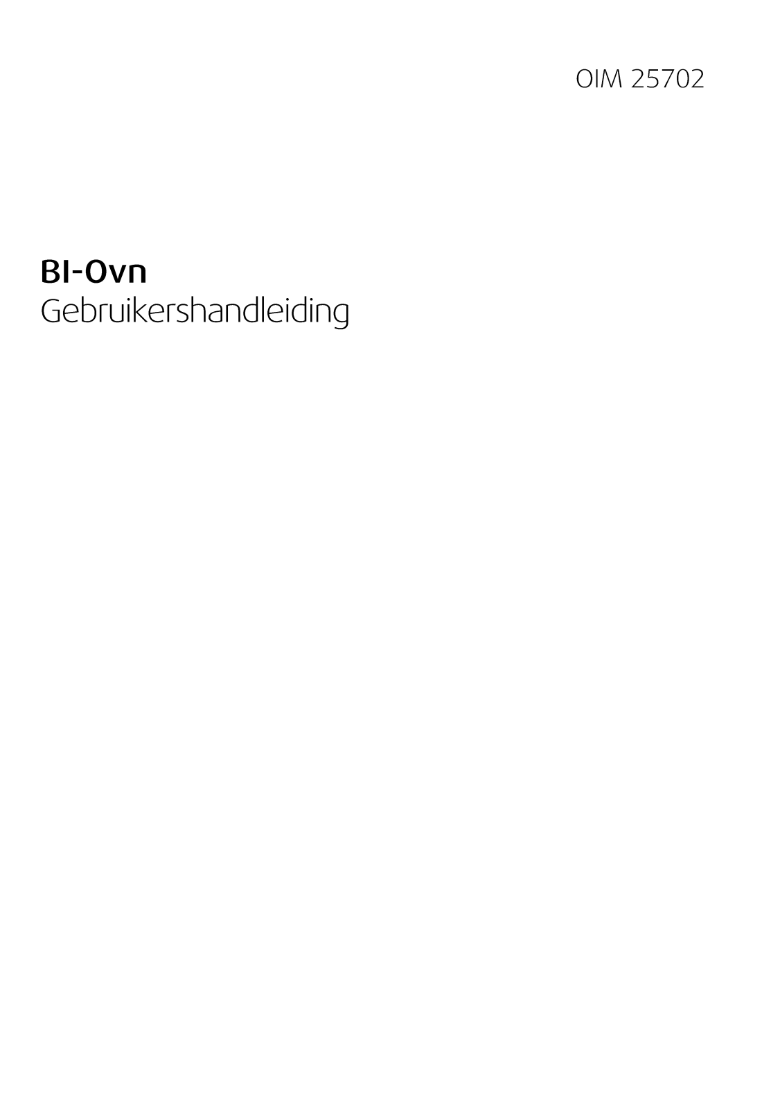 Beko OIM25702 User manual