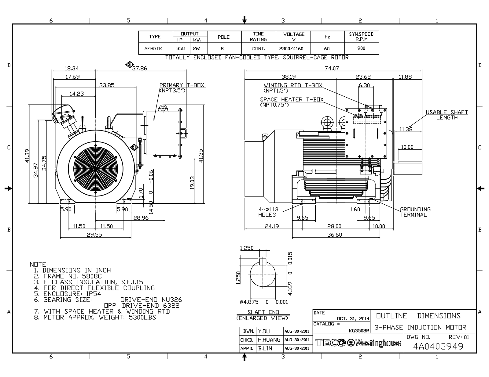 Teco KG3508R Reference Drawing