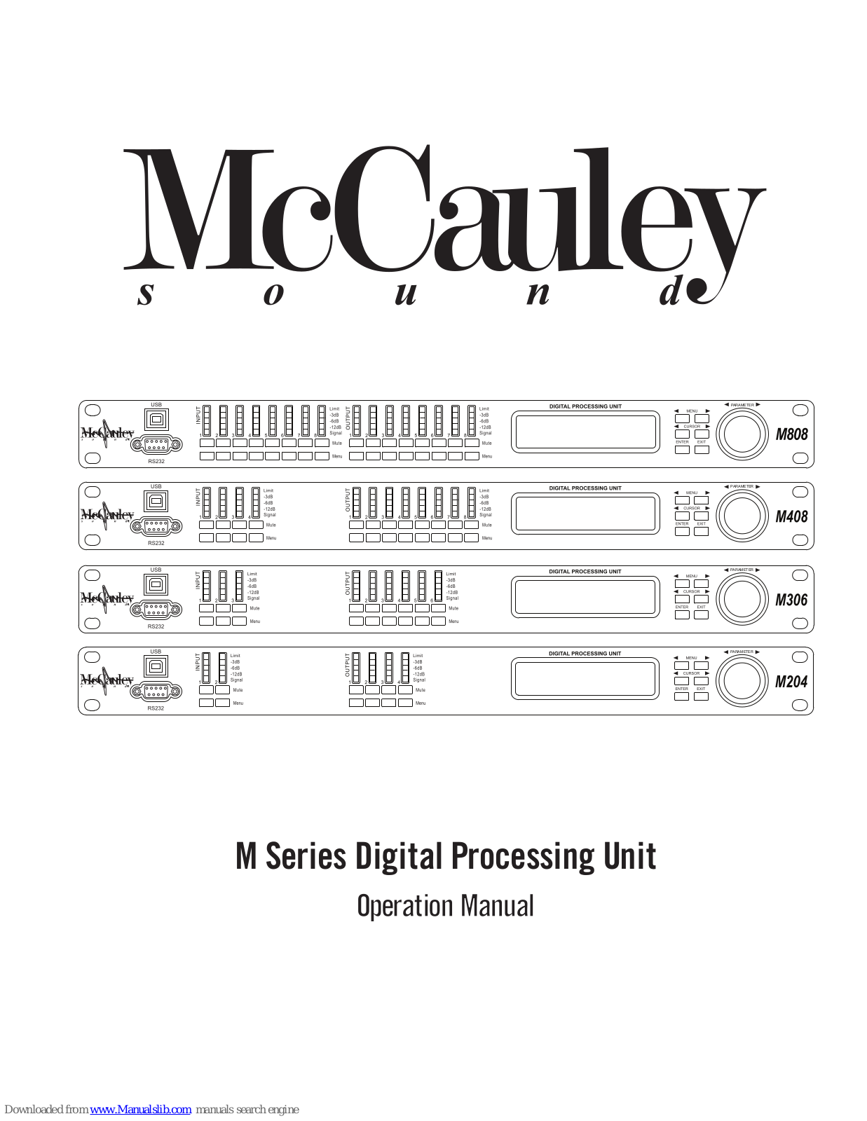 McCauley Sound M, M808, M408, M306, M204 Operation Manual